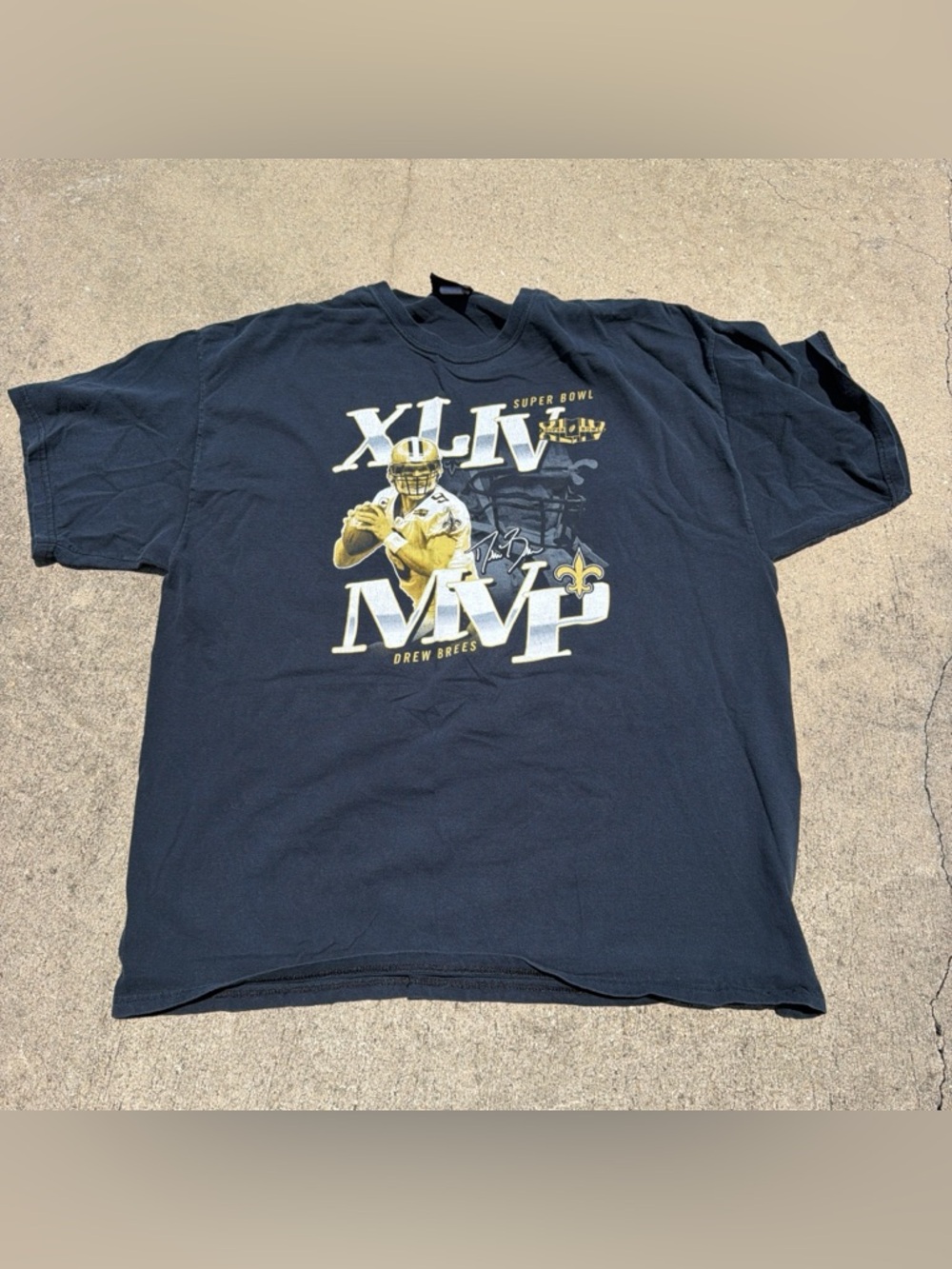 Super Bowl XLIV New Orleans Saints Drew Brees MVP t shirt